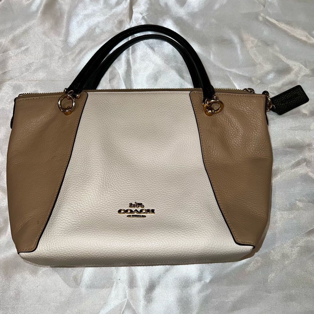 Coach Cream and Black Satchel EUC (Offers Welcome!)